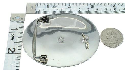 Southwest Turquoise Authentic Sterling Silver Belt Buckle VX64737